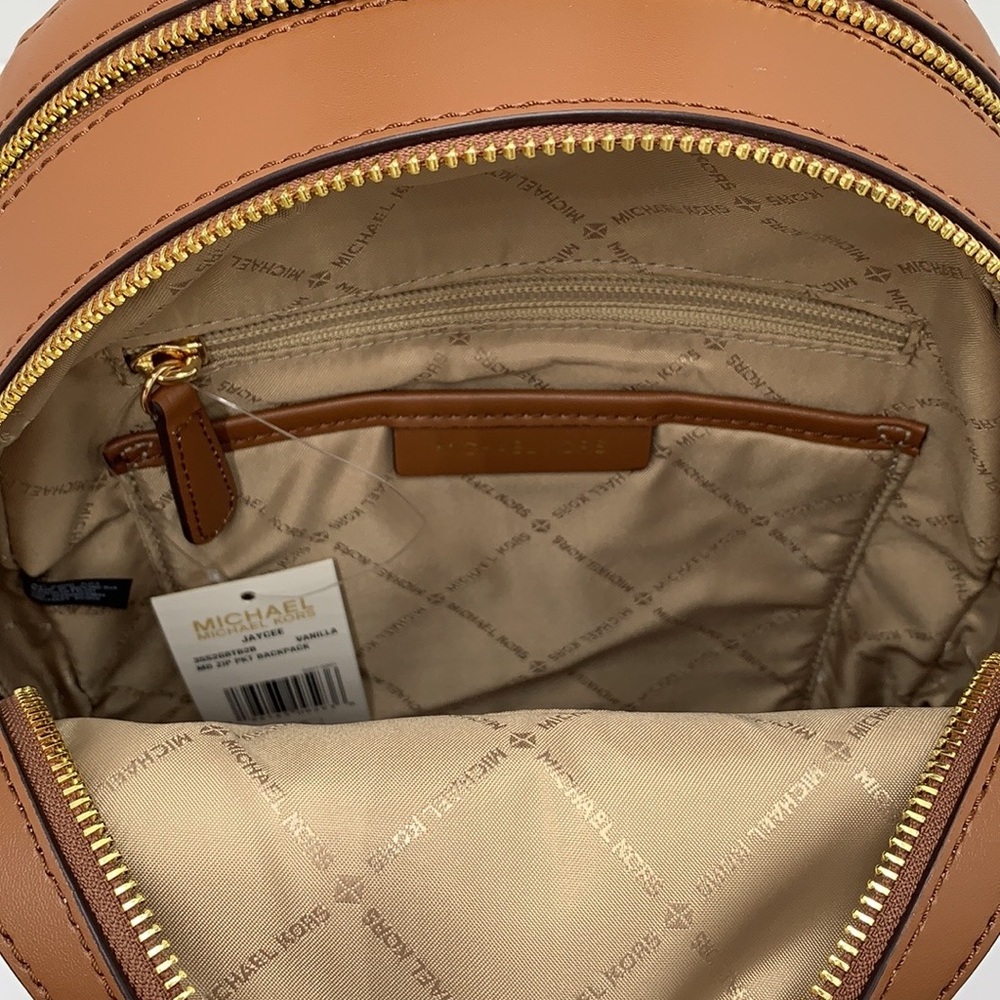 MICHAEL KORS JAYCEE MEDIUM BACKPACK VANILLA SIGNATURE COLOR NWT - Picture 14 of 16